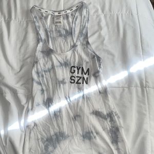 Victoria’s Secret Pink tank top, white marbled, xs